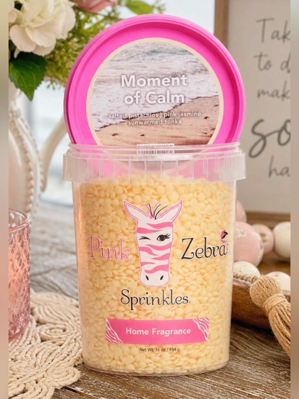 Pink Zebra Moment of Calm Soy Wax Melt 3.75 oz Bag